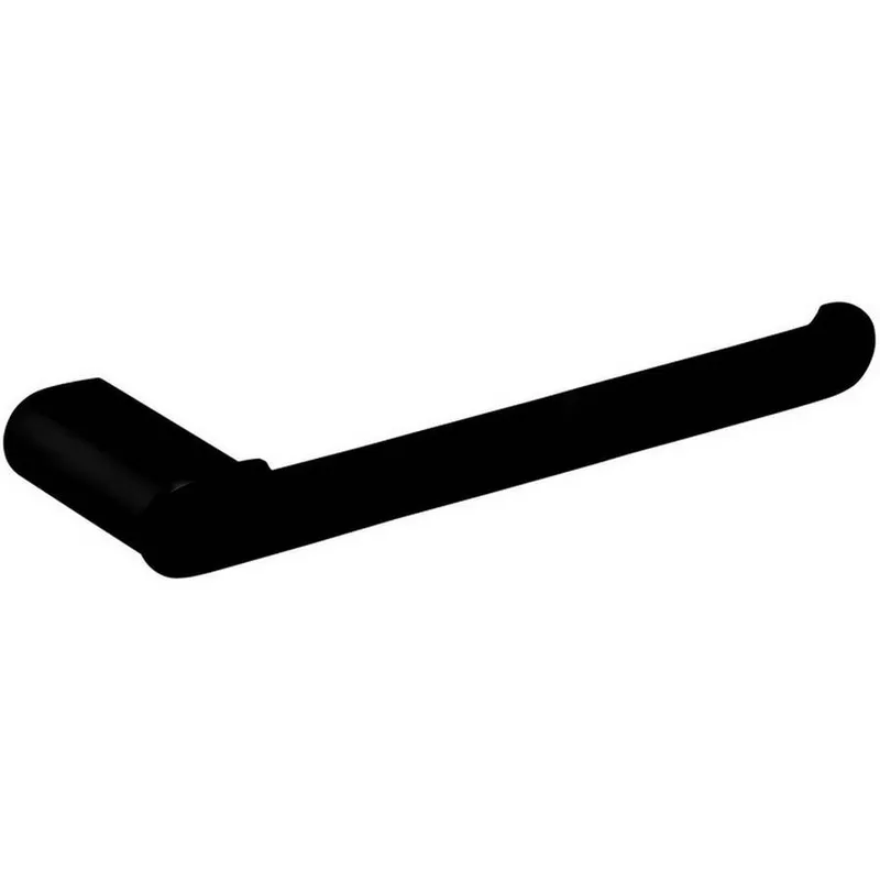 Nero Black Matt Round Towel Rail in Black Matt