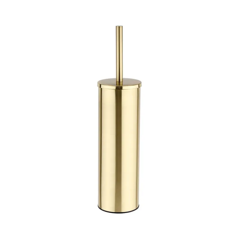 Ottone Brushed Brass wall mounted toilet brush in Brushed Brass