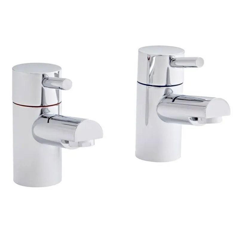 Plan Chrome Pair Bath Pillar Taps Tap in Chrome
