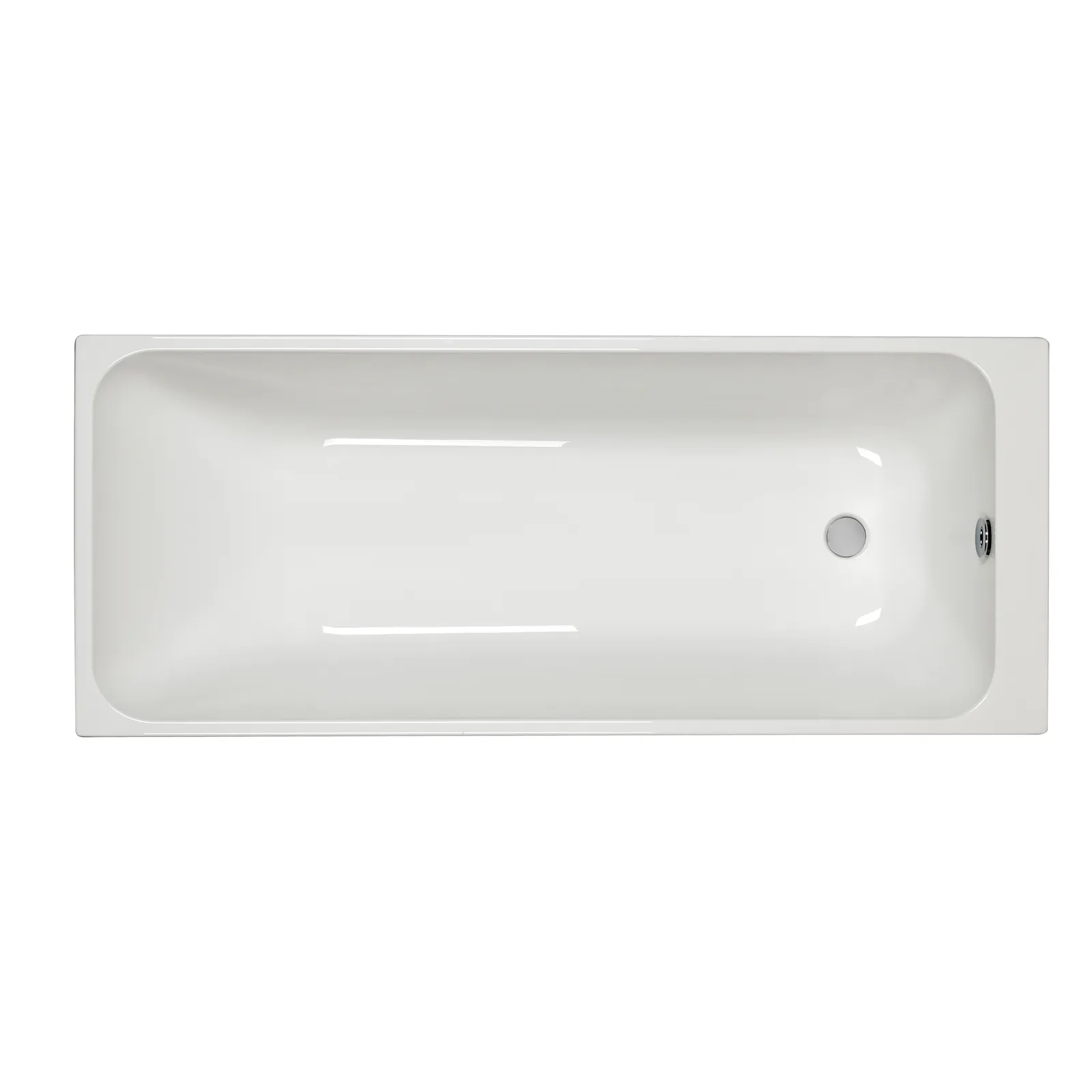 PROFILE Carronite Single Ended Bath with Legs 1700x750mm in White Gloss