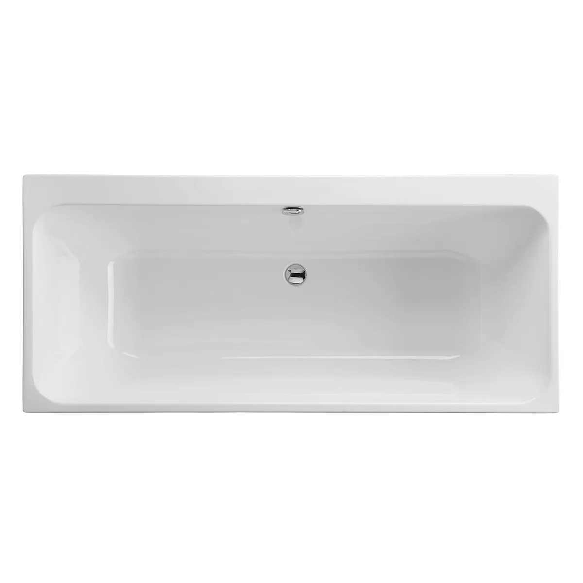 Profile Thin Rim Double Ended Bath with Legs 1800x700mm DE in White Gloss