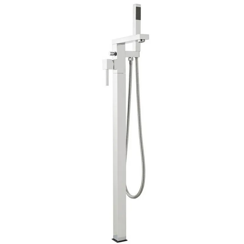 Pure Chrome Free Standing Bath Shower Mixer Tap in Chrome