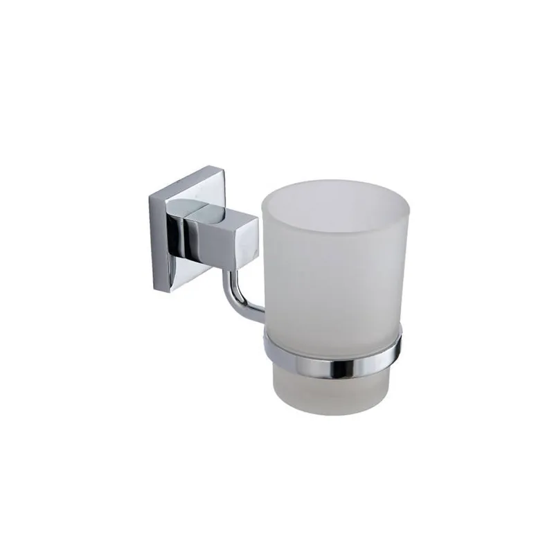 Pure Chrome Tumbler & Holder in Chrome