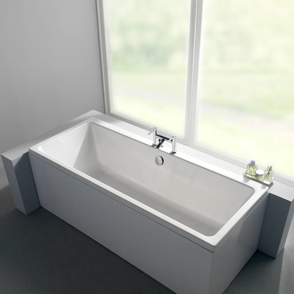 Quantum Double Ended Bath with Legs 1700x750mm DE