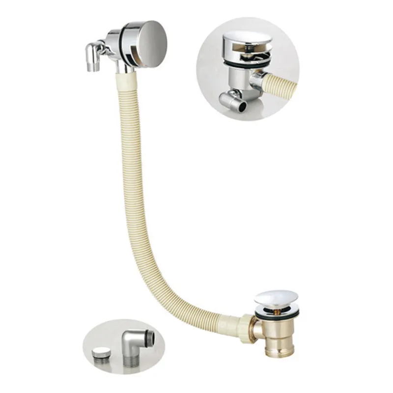Thermostatic concealed Chrome Plated shower valve one Handle & one Cross Head 2 Outlets, Overhead shower, Bath filler with clicker waste in Chrome - photograph 5