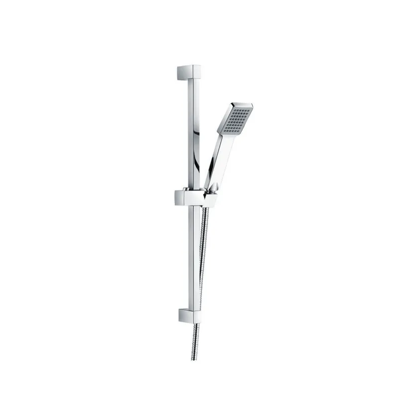 Thermostatic concealed Chrome Plated shower valve Three Knobs 2 Outlets, Overhead shower, Wall shower arm , Slide rail kit in Chrome - photograph 3
