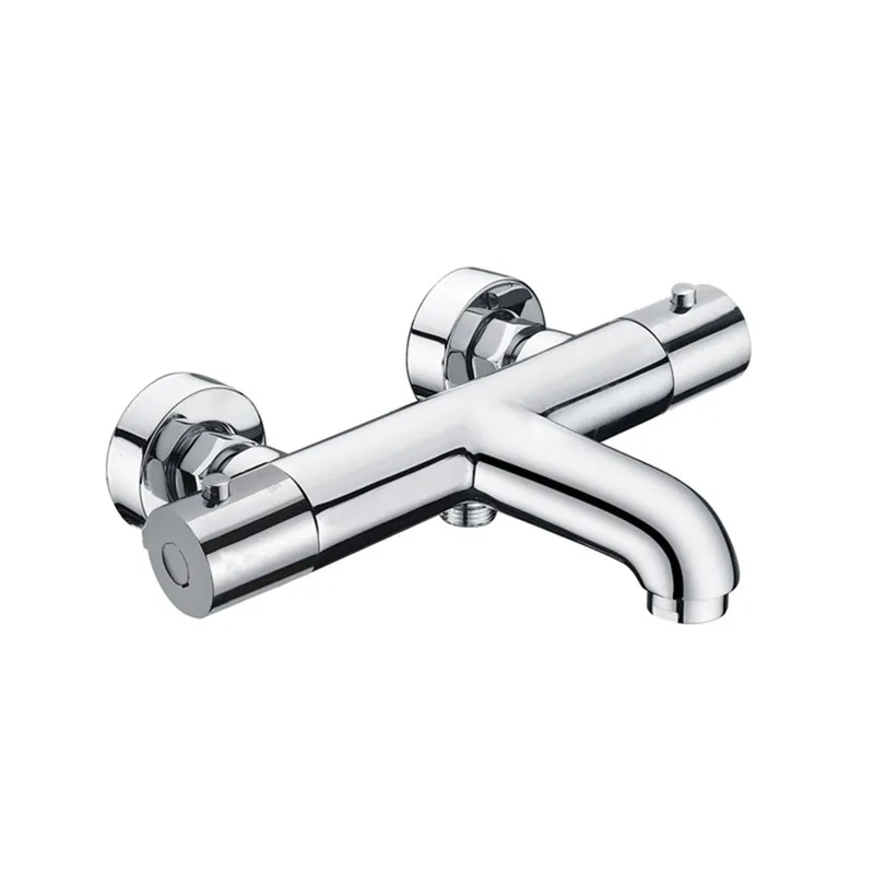 Thermostatic Luxury Exposed Bath Shower Mixer Chrome Plated in Chrome