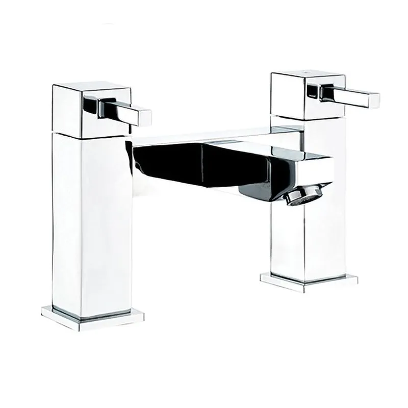 Trento Dual Lever H Type Bath Filler Chrome Plated in Chrome