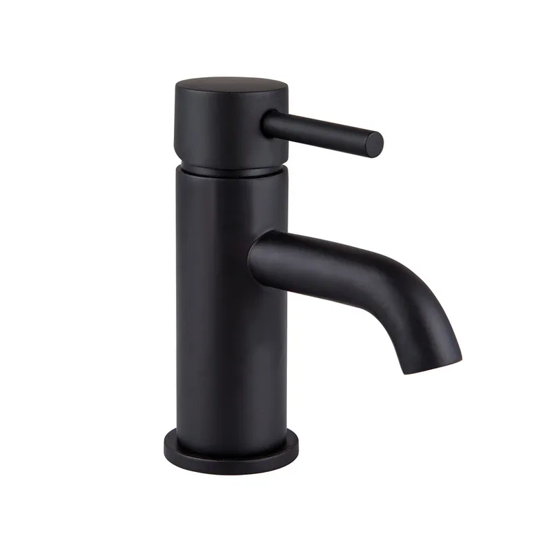Treviso Single Lever Mini Basin Mixer Black Matt Black Matt in Black Matt