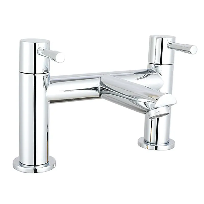 Turin Dual Lever H Type Bath Filler Chrome Plated in Chrome