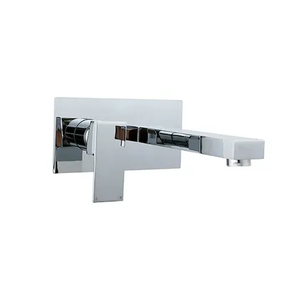 Tuscany Single Lever Wall Mounted Basin Mixer With Spout Chrome Plated in Chrome