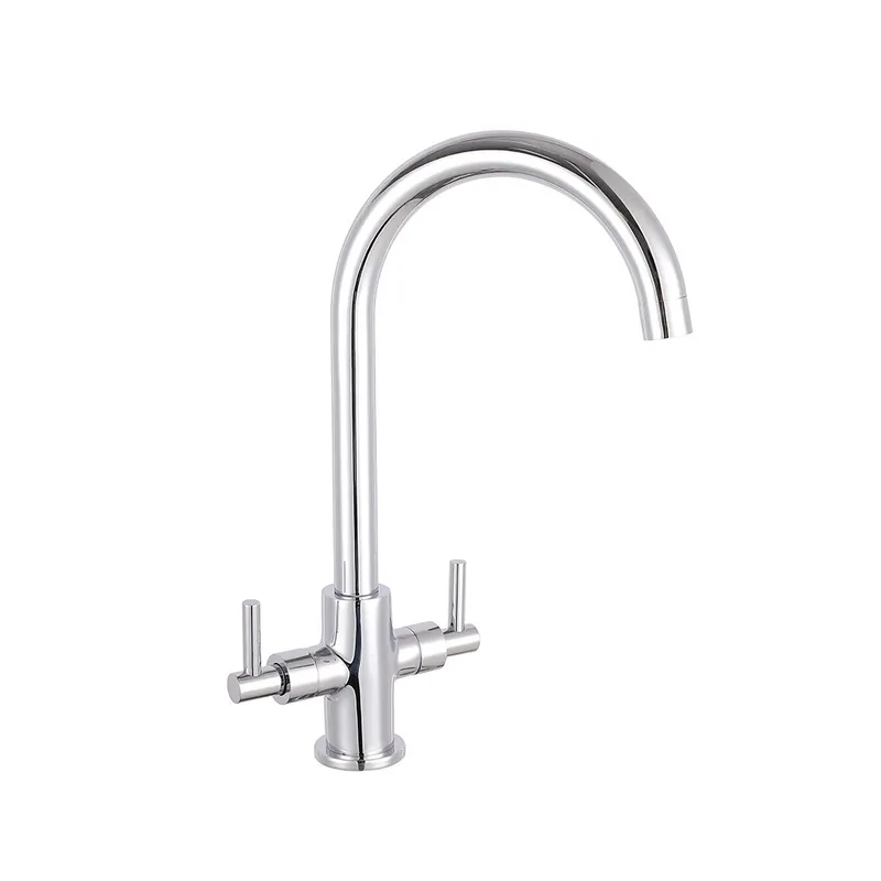 Urban Two Lever Kitchen Mixer Tap Chrome in Chrome