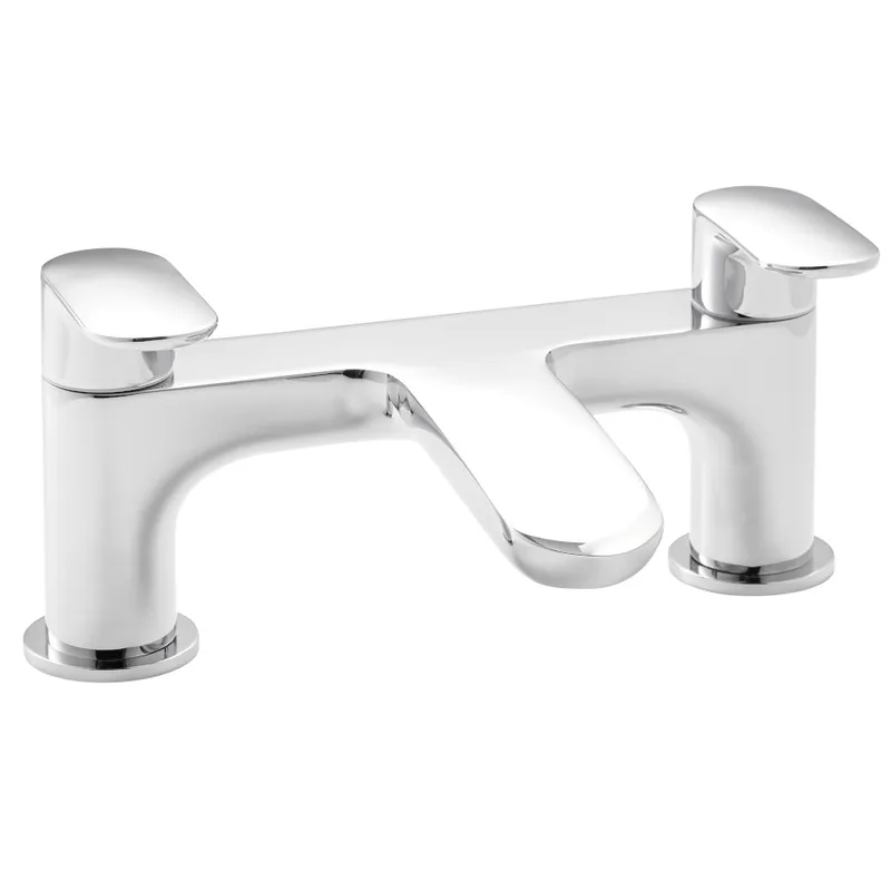 Verve Chrome Bath Filler Tap with Clicker Waste in Chrome