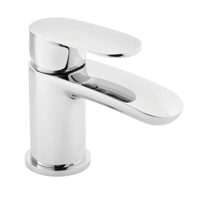 Verve Chrome Mini Mono Basin Mixer Tap with Clicker Waste in Chrome