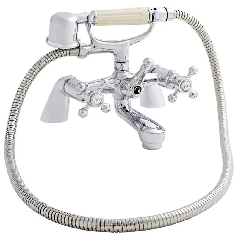 Victory Traditional Chrome Bath Shower Mixer Tap in Chrome