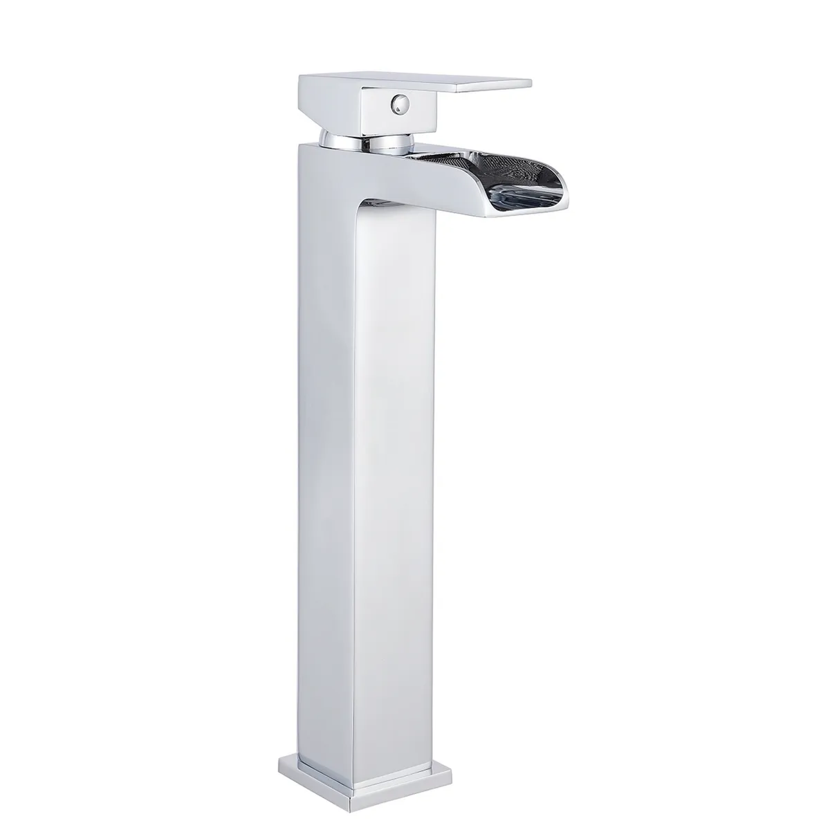 Waterfall Single Lever Tall Basin Mixer Chrome Plated in Chrome