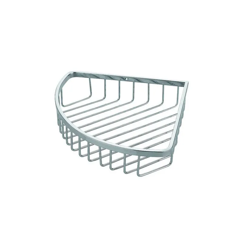 Wire Chrome Work Corner Basket in Chrome